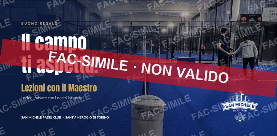 Buono regalo lezioni con il maestro